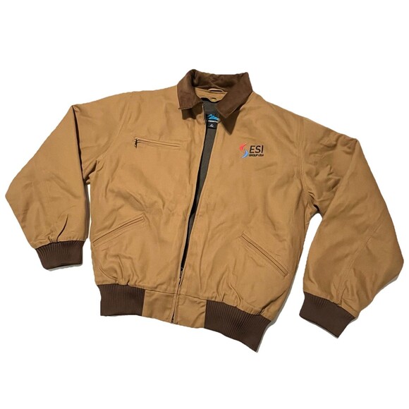 Tri Mountain Tan Canvas Detroit Corduroy Collar Removable Wool Liner Jacket- M - Picture 1 of 11